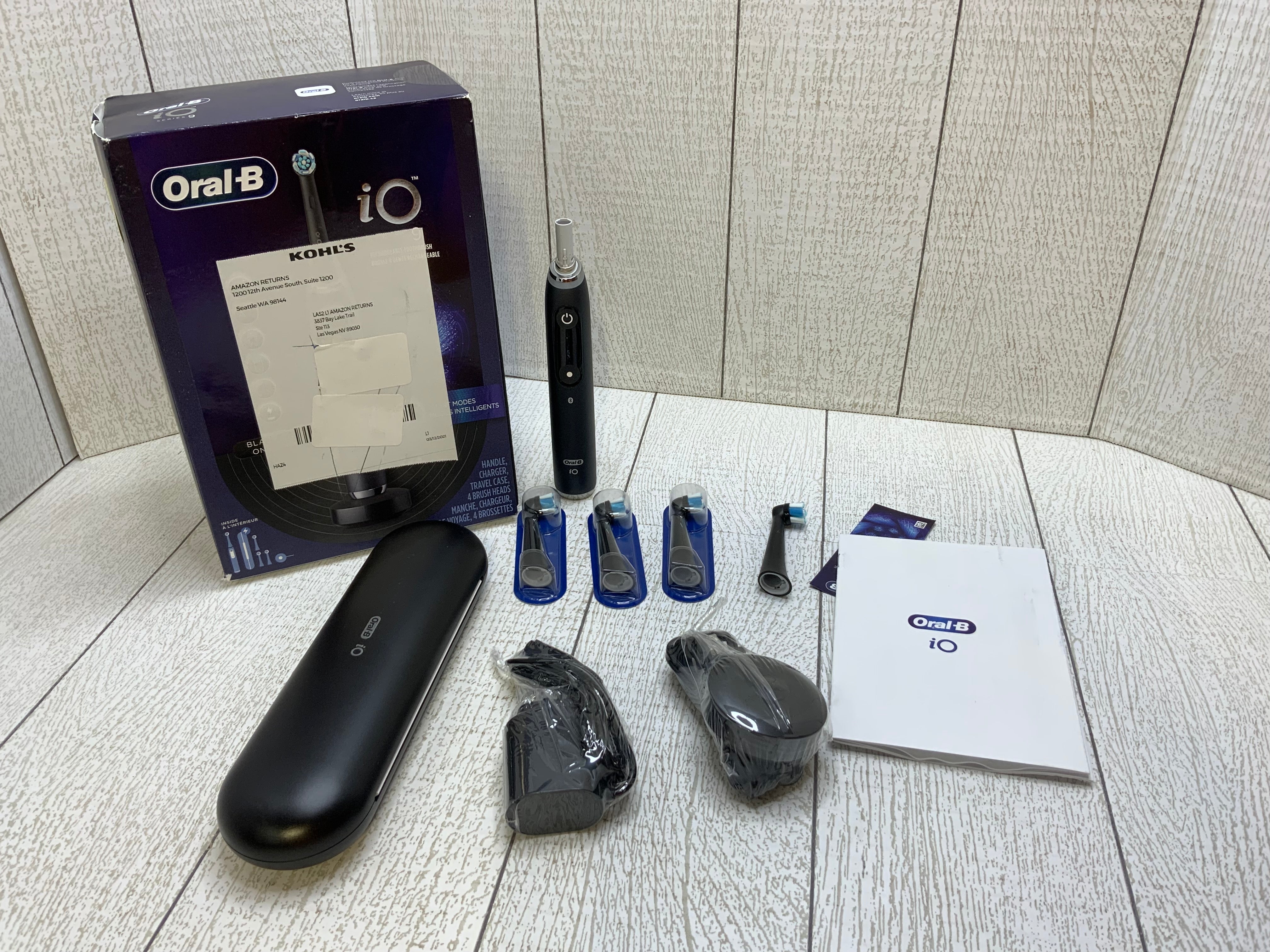 Oral-B iO Series 9 Electric Toothbrush w/ 3 Replacement Brush Heads, Black Onyx (7936102564078)